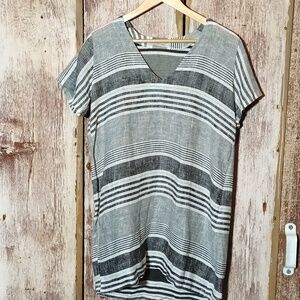 Italy Linen Stella Martini tunic lagen look resort wear quiet luxury S